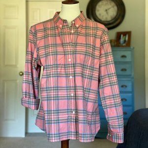 LL Bean Organic Cotton Oxford Shirt, Dark Salmon